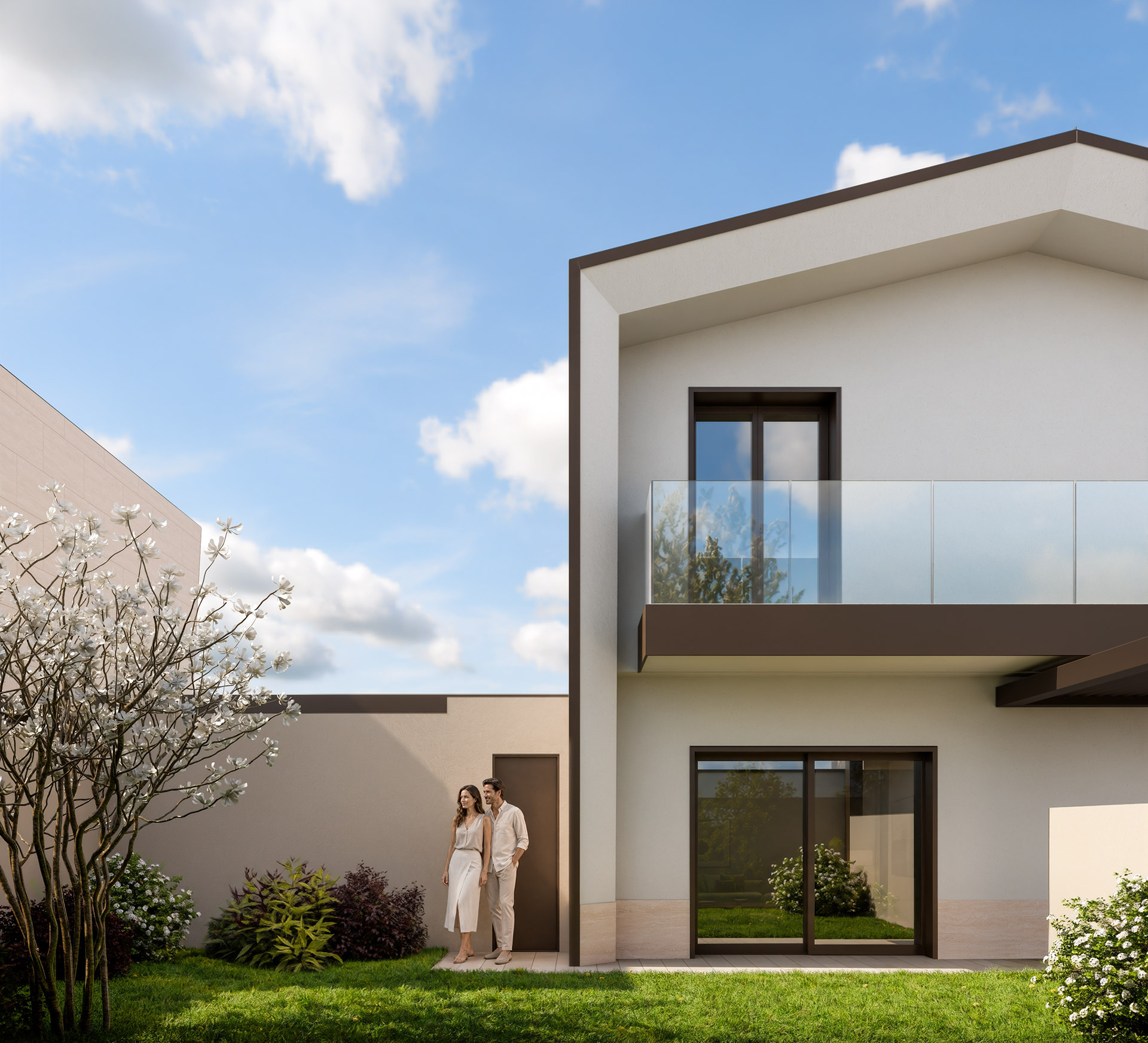 Villa Angolare — architettura e giardino privato